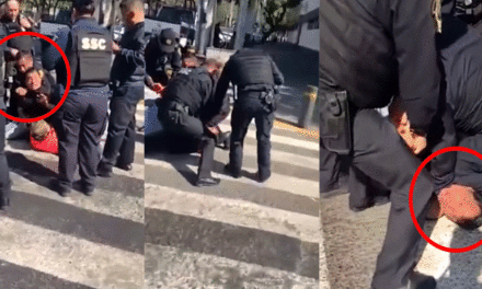 Policías Golpean a una mujer y su esposo se mete para defenderla de los golpes (Vídeo)
