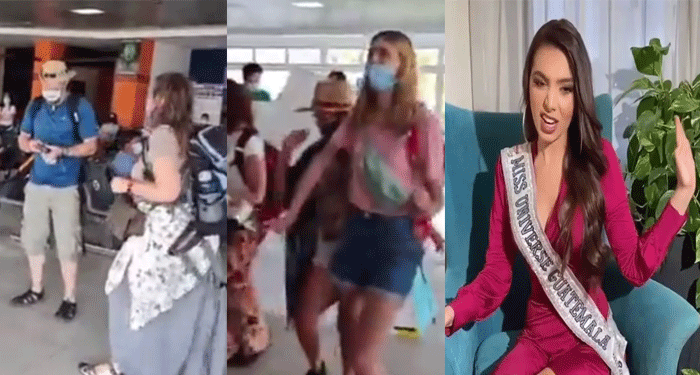 Turistas extranjeros se despiden bailando música de Marimba en el Aeropuerto de Petén (Video)