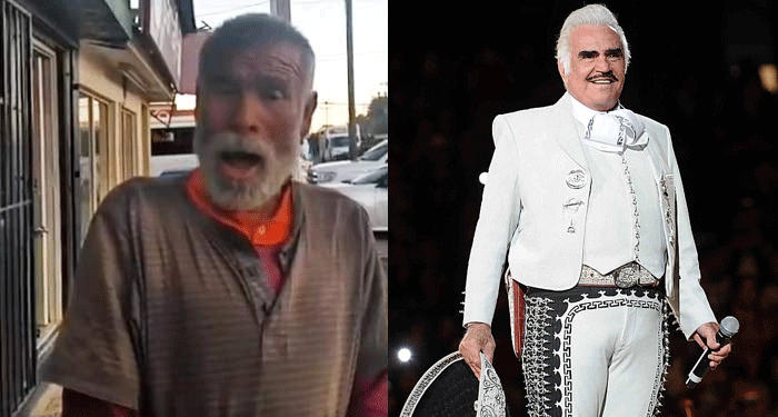 Hombre indigente sorprende cantando igual que Vicente Fernández (Video)