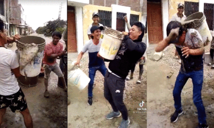 Albañiles pones a prueba a 3 famosos a cargar cubetas de concreto y no aguantan (Video)