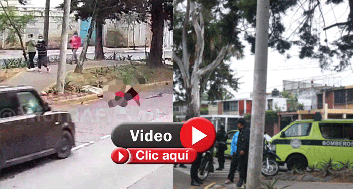 Momento exacto cuando un motorista impacta con un poste y muere en la zona 5 (Video)