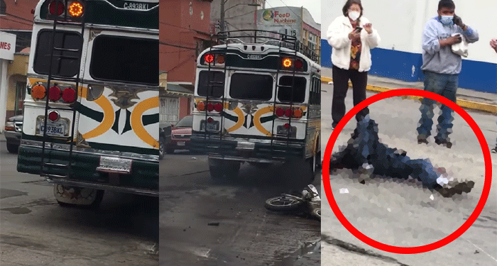 Momento en que piloto de bus huyó luego de causarle la muerte a motorista (Video)