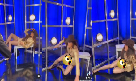 Momento en que Ana Bárbara sufre una tremenda caída en plena sesión de fotos y deja ver de más (Video)