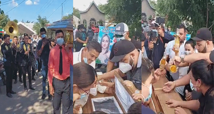 Con mariachi y cerveza amigos y familiares despiden a Keyla Villeda (Video)