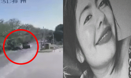 Momento en que mujer saltó de pickup y camión le pasa las llantas encima (Video)