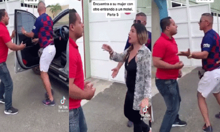 Hombre encuentra a su pareja con otro hombre entrando en un hotel (Video)