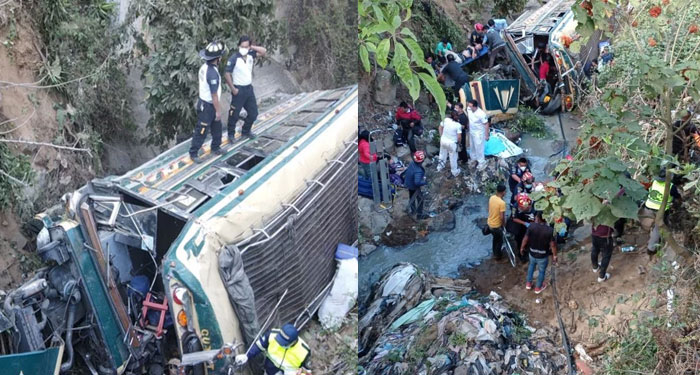 Bomberos Voluntarios buscan el cuerpo de un motorista en el accidente de Sumpango Sacatepéquez (Video)