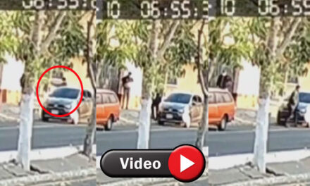 Momento en que asaltante le robó sus pertenencias a un peatón en la zona 11 (Video)