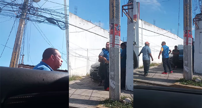 Padre de Octavio Ocaña es captado amenazando a un anciano con un arma en plena calle (Video)