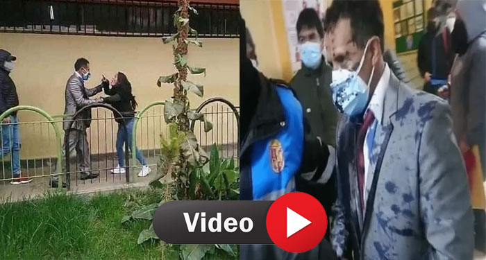 “Por no pasar pensión alimenticia” Momento en que hijos impiden boda de su padre y se van a los golpes (Vídeo)