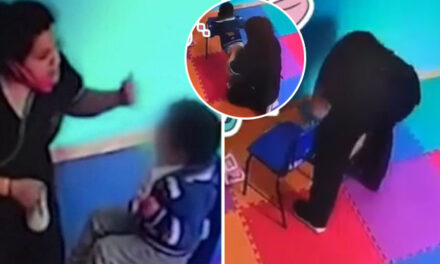 Momento en que maestra golpea a niño de 4 años en una guardería y le fractura la pierna (Video)