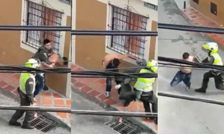Ladrón le pega a dos Policías y huye del lugar (Video)