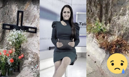 Delincuentes se roban la cruz y las flores donde Vivian Vásquez tuvo el mortal accidente (Video)