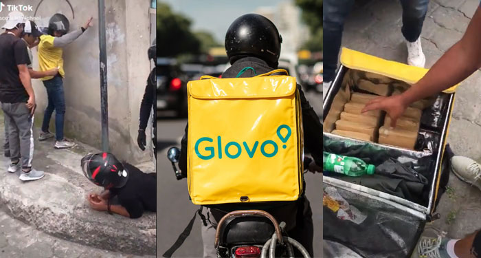Dos motoristas de la aplicación GLOVO son detenidos con 12 paquetes de droga (Video)