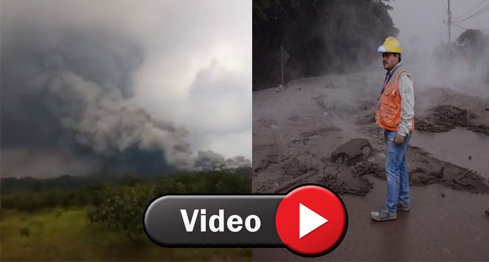 Conred pone en alerta a los guatemaltecos por fuerte erupción del Volcán de fuego (Video)