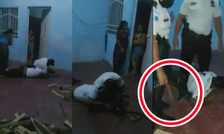 “Mujer gritaba auxilio” Momento en que hombre en estado de ebriedad golpea a su esposa e hijas (Video)