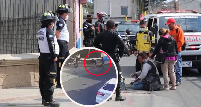 “Ataque directo” Momento en que asesinan a empleada bancaria en Santa Catarina Pinula (Video)