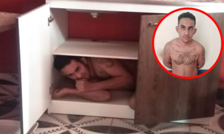 Pandillero utilizaba los muebles de la cocina para esconderse y no ser capturado
