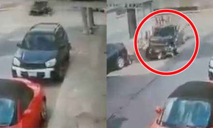 VIDEO: Motorista sale volando tras impactar con un vehículo al no respetar el alto