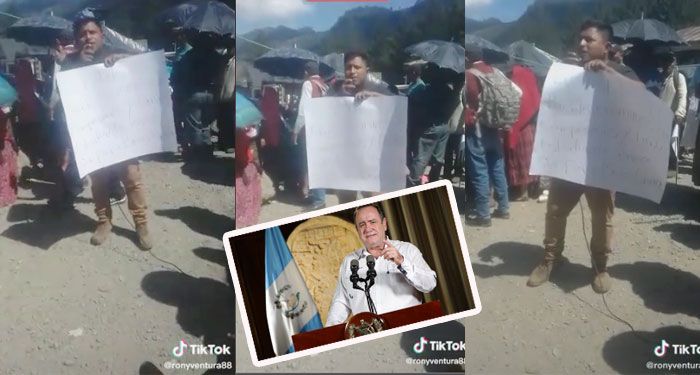 “Deje de robar” Manifestante de Codeca le manda fuerte mensaje a Giammattei (Video)