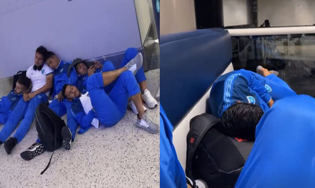 “Sin Hotel” La Selección de Guatemala pasó la noche en un aeropuerto durmiendo en el suelo