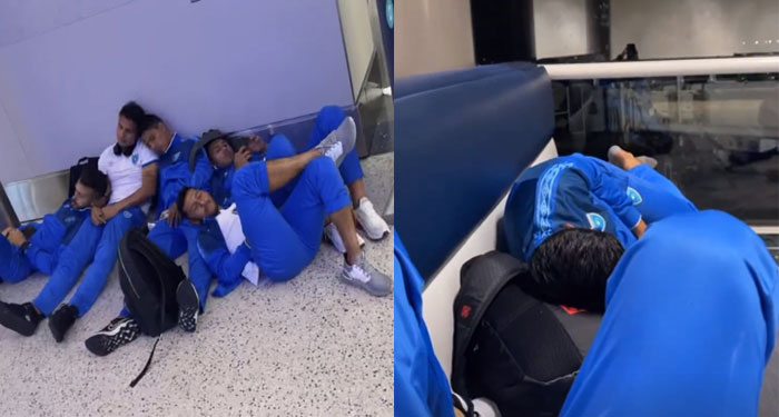 “Sin Hotel” La Selección de Guatemala pasó la noche en un aeropuerto durmiendo en el suelo