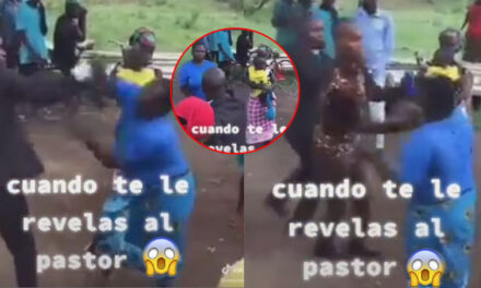 Mujer se le revela a pastor y se le va a los golpes en pleno culto (Video)