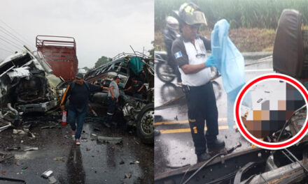 Mortal accidente entre bus extraurbano y un cabezal en Escuintla (Video)