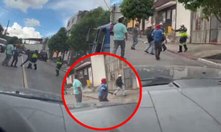 Con machete en mano un grupo de hombre en estado de ebriedad agreden a PMT (Video)