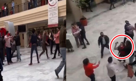Juicio por la custodia de un menor termina en una fuerte pelea (Video)