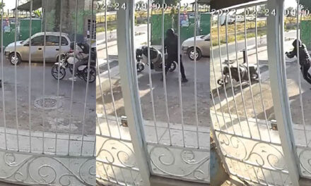 Momento exacto cuando sicario mata a balazos a motociclista (Video)