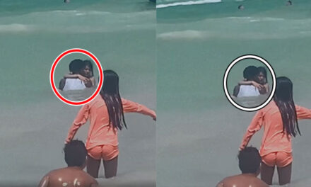 Pareja es captada manteniendo relaciones dentro de la playa (Video)