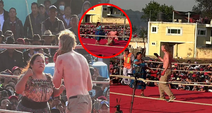 Mujeres pelean en contra de un Gringo a puño limpio en Chivarreto (Video)