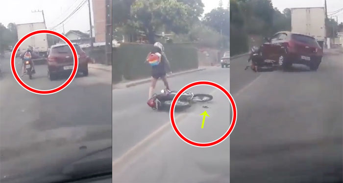 Mujer motorista dispara en contra de conductor de vehículo y él le pasa las llantas encima (Video)