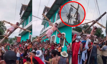 Hombre que se hacía pasar por Jesús estuvo a punto de morir electrocutado (Video)