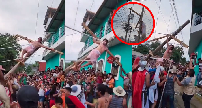 Hombre que se hacía pasar por Jesús estuvo a punto de morir electrocutado (Video)