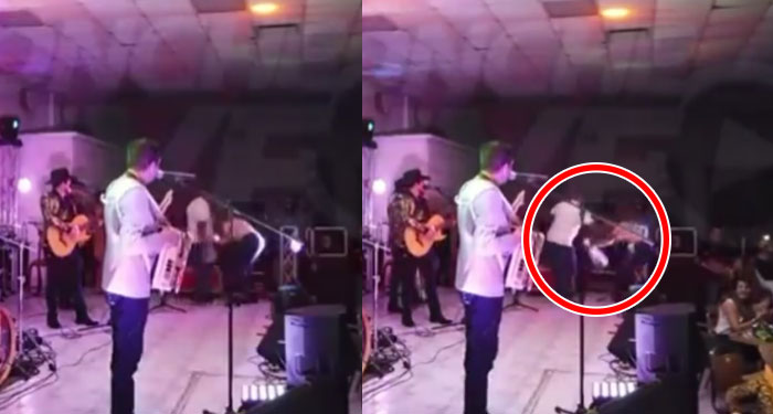 Momento en que mujer es apuñalada durante concierto (Video)
