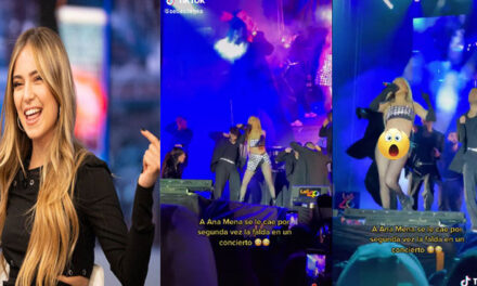 Cantante pierde la falda en pleno concierto y enseña de más al público (Video)