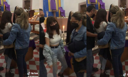 Padres llevan a su hija a la Iglesia para que jure no volver a hablar con su ex (Video)
