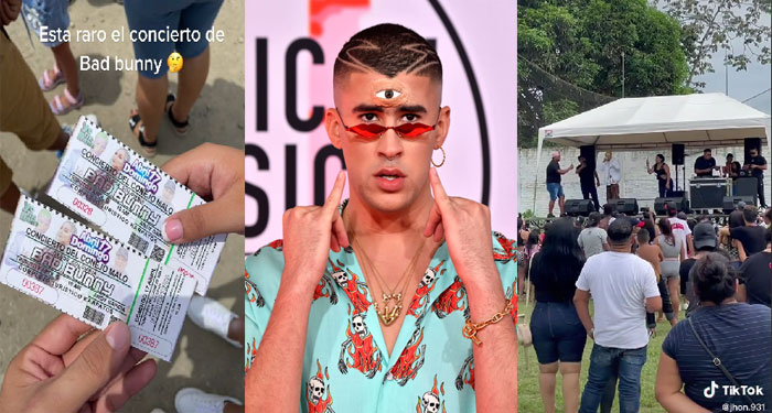 Fanáticos de Bad Bunny asistieron a concierto de imitador y fueron estafados (Video)