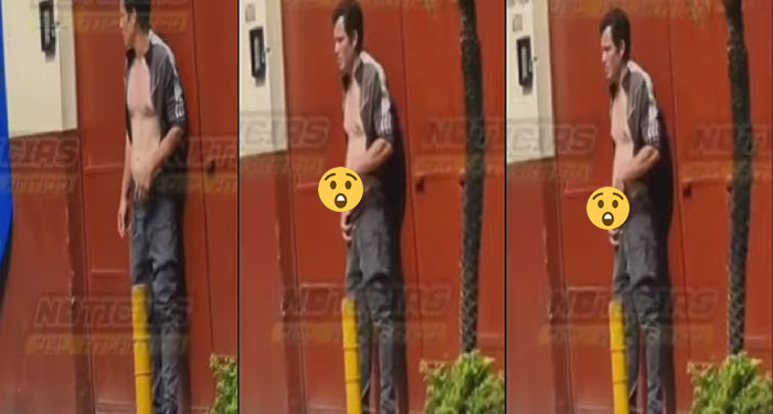 Hombre es captado enseñando sus partes a las niñas que pasan por el lugar (Video)