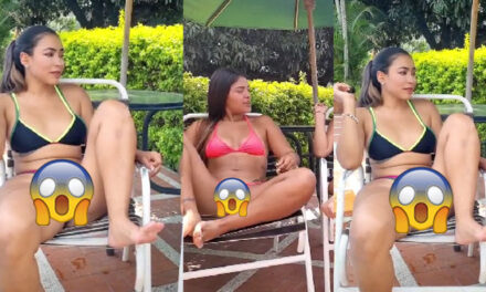 Momento en que mujeres son captadas en un parque enseñando de más (Video)