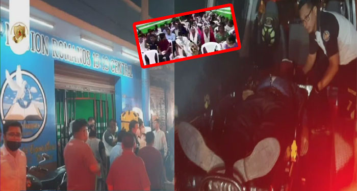Momento exacto de fuerte balacera en Iglesia evangélica en la avenida Bolívar (Video)