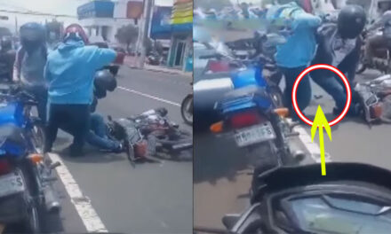 Queda grabado el momento en que presunto motoladrón es herido de bala (Video)