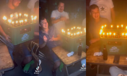 Amigos le celebran sus 15 años con cajas de cerveza a un joven y se vuelve tendencia (Video)