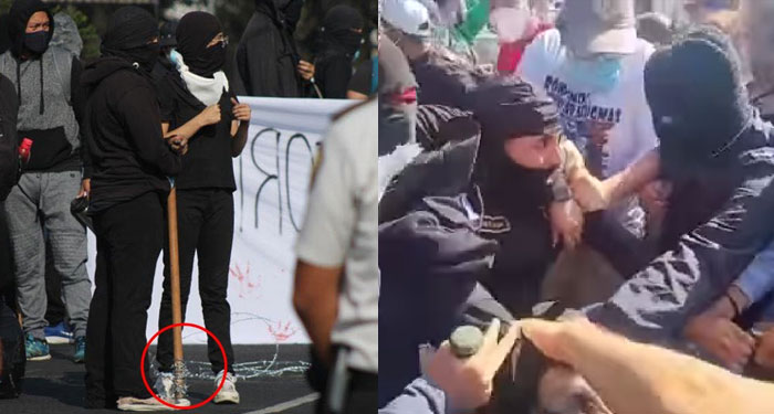 Manifestación de estudiantes de la USAC se sale de control y toman de rehén a un agente de la PNC (Video)