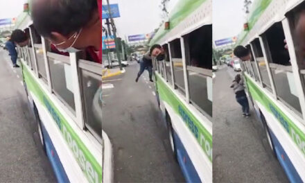 Momento en que presunta ladrona le roba sus pertenencias a usuarios en la Roosevelt (Video)