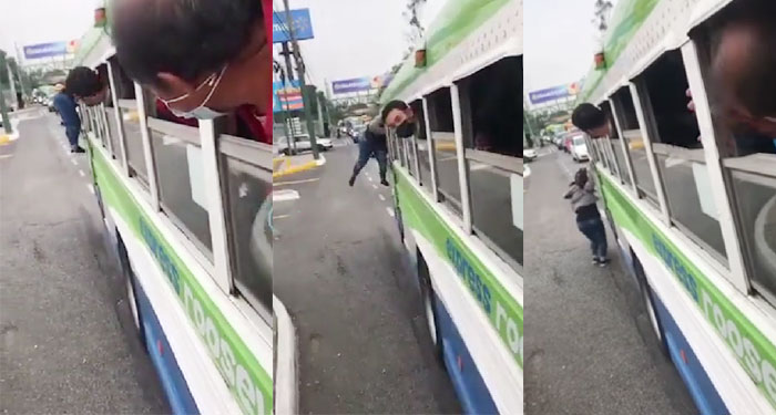 Momento en que presunta ladrona le roba sus pertenencias a usuarios en la Roosevelt (Video)