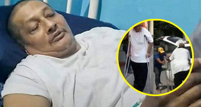 Apóstol Santiago Zúñiga queda imposibilitado tras caerle derrame en un pie (Video)