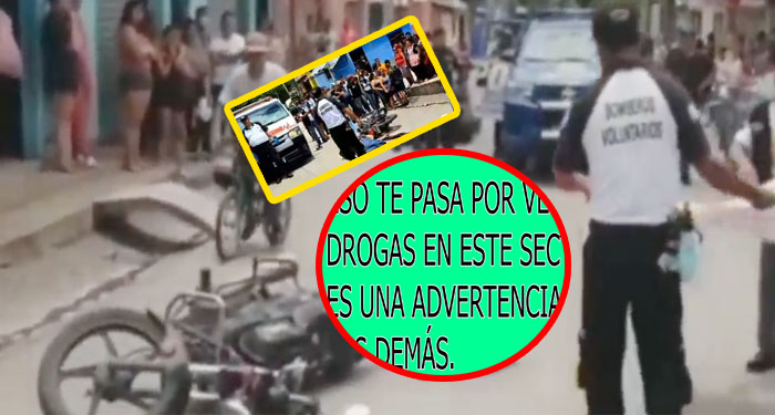 Rivales asesinan a balazos a vendedor de droga y le dejan una fuerte nota (Video)